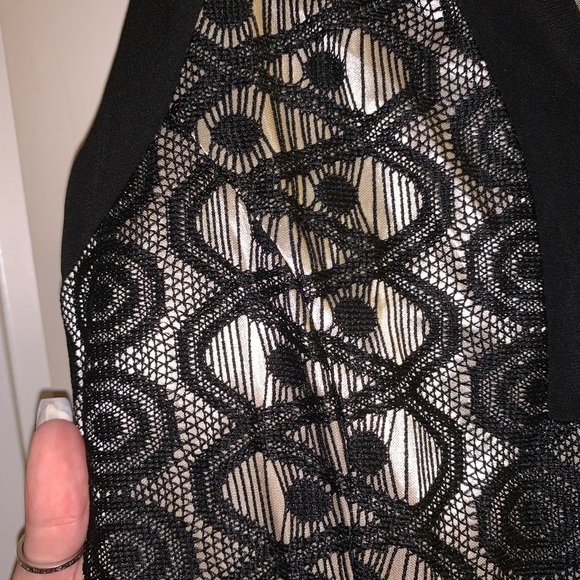 Size 8 Black and Tan Dress Fitted Waist - Picture 5 of 8